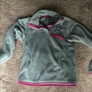 Grey Patagonia fuzzy sweater
